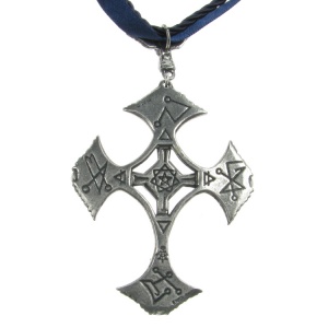 Alchemy Gothic Elementary Crux Angelicus Pendant and Ribbon